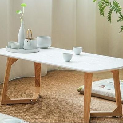 Meubles de table de café en bois massif moderne avec finition nitrolacque pour le salon Meubles de style nordique