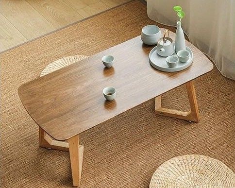 Meubles de table de café en bois massif moderne avec finition nitrolacque pour le salon Meubles de style nordique