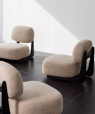 Améliorez votre hôtel avec un design nordique moderne Chaise en bois massif Laine d'agneau Salle à manger Chaises en bois