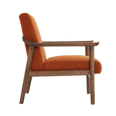 Chaise de salon en tissu moderne Chaise de salon simple Chaise de canapé en bois massif Chaise de canapé en bois massif avec emballage du courrier en style chaise de loisirs