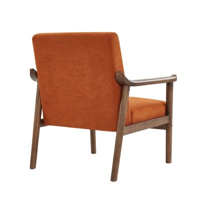 Chaise de salon en tissu moderne Chaise de salon simple Chaise de canapé en bois massif Chaise de canapé en bois massif avec emballage du courrier en style chaise de loisirs