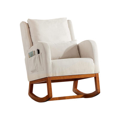 Tissu nordique Café minimaliste Chaise de salon en bois Accent Chaises de loisirs Chaise de rangement Appartement Meubles de bureau Chaise de canapé simple