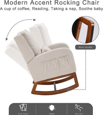 Tissu nordique Café minimaliste Chaise de salon en bois Accent Chaises de loisirs Chaise de rangement Appartement Meubles de bureau Chaise de canapé simple