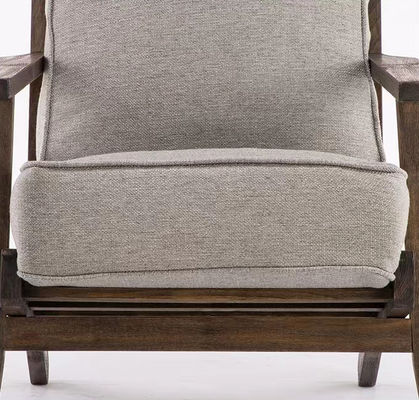 Chaise en bois massif rembourrée en tissu Nitrolacquer Finition Chaise de salon de loisirs