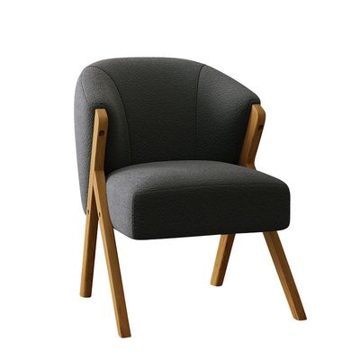 Chaise en bois nordique moderne cadre en bois massif en cendres résistantes pour le design hôtelier chaises de canapé en laine d'agneau de velours en bois