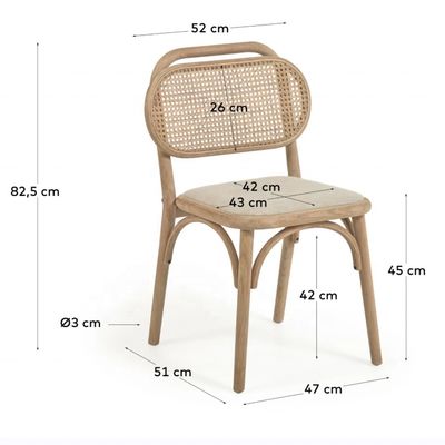 Meubles de salle à manger Chaise à manger en lin blanc avec coussinet et dossier incurvé Couleur noyer en bois en couleur personnalisée