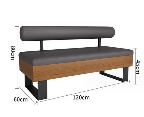 Chaise en bois massif de design nordique moderne salon en cuir PU canapé chaises en bois stand pour une expérience de siège confortable