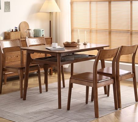 Chaise à manger en bois massif de style moderne classique en marron pour les sièges de restaurant en marron