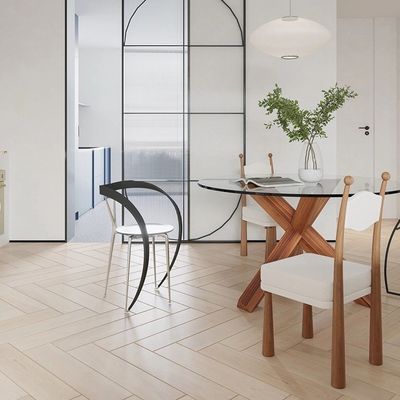 Accueil Meubles de conception moderne Siège souple bois agneau laine salle à manger Chaise pour salon et hôtel