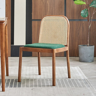Chaise à manger en bois massif de rotin naturel moderne Pour le restaurant Chaise à manger Meubles de salle à manger Chaise à manger spécifique