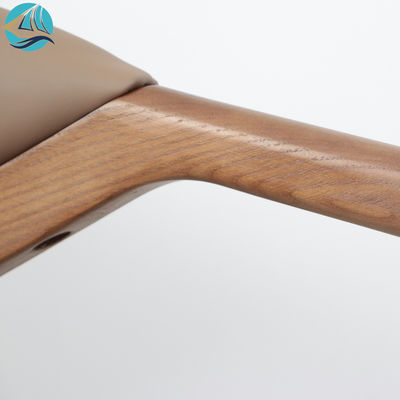 Siège en épingle en PU Siège de cuisine en bois massif de luxe nordique moderne pour meubles de salle à manger