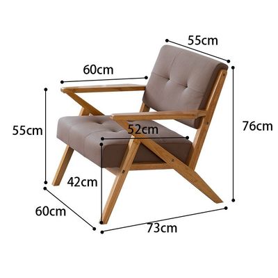 Chaise de canapé en bois massif en bois W60*D73*H76CM La solution de siège ultime pour le salon et l'hôtel modernes