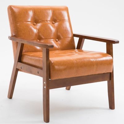 Chaise à chaise douce pour appartement salon et hôtel Sofa en bois massif en tissu en bois Chaise avec design moderne