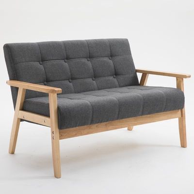 Chaise à chaise douce pour appartement salon et hôtel Sofa en bois massif en tissu en bois Chaise avec design moderne