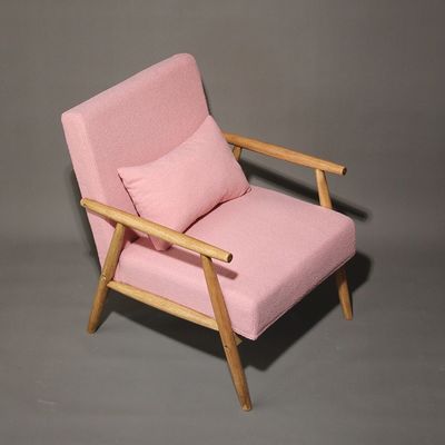 Meubles pour la maison W66*D77*H87CM Chaise de canapé en bois massif en tissu de bois Design moderne Chaise de siège souple pour salon et hôtel