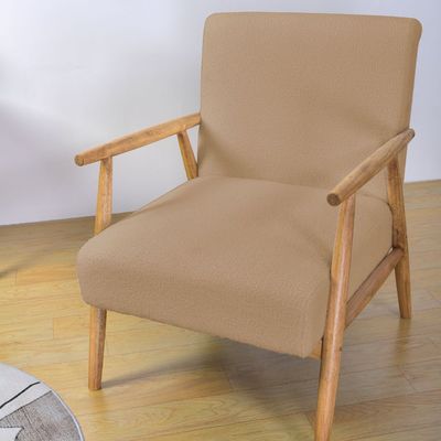 Meubles pour la maison W66*D77*H87CM Chaise de canapé en bois massif en tissu de bois Design moderne Chaise de siège souple pour salon et hôtel