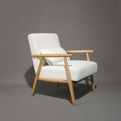 Meubles pour la maison W66*D77*H87CM Chaise de canapé en bois massif en tissu de bois Design moderne Chaise de siège souple pour salon et hôtel