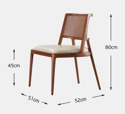 Meubles de salle à manger en bois pour hôtels de luxe Chaises de restaurant en rotin moderne