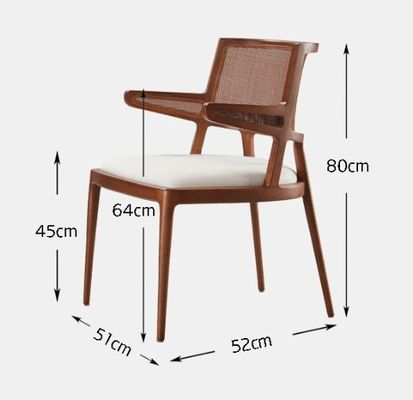 Meubles de salle à manger en bois pour hôtels de luxe Chaises de restaurant en rotin moderne