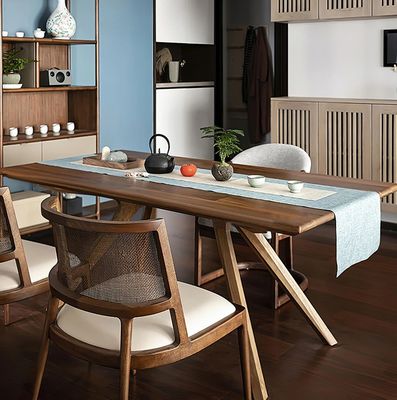 Meubles de salle à manger en bois pour hôtels de luxe Chaises de restaurant en rotin moderne