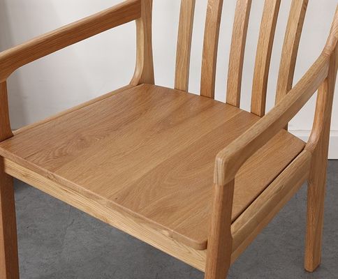 Chaise d'appui-bras en bois chaise à manger en bois rembourrée avec rembourrage en vrac