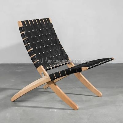 Meubles de salon Designs personnalisés Moderne Sofa de salon pliable en bois Chaise avec finition en nitrolacque