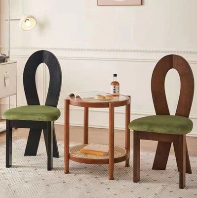 Emballage du courrier N Meubles de salon Design moderne Siège souple en laine d'agneau en bois Siège de salle à manger pour hôtel et maison