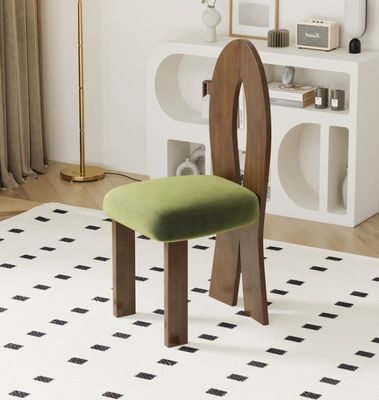 Emballage du courrier N Meubles de salon Design moderne Siège souple en laine d'agneau en bois Siège de salle à manger pour hôtel et maison