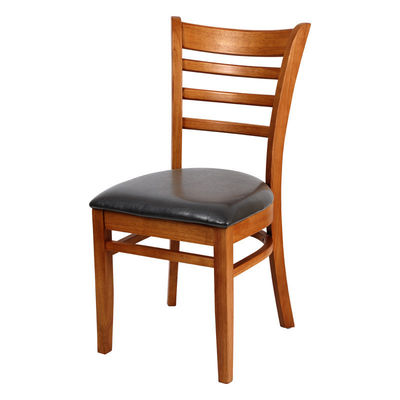 Chaises de salle à manger en bois naturel sans bras brun/noix W39*D42*H75CM pour hôtel et restaurant de style nordique