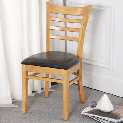 Chaises de salle à manger en bois naturel sans bras brun/noix W39*D42*H75CM pour hôtel et restaurant de style nordique