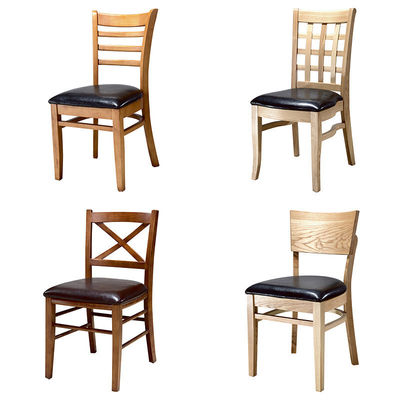 Chaises en bois massif moderne pour le design de restaurant