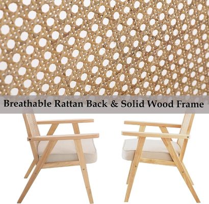 Chaises en bois pour le salon et l' hôtel Design moderne Siège souple Siège de salle à manger en bois massif en rotin