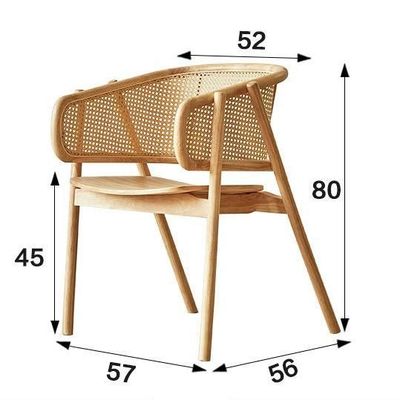 NO Chaises de salle à manger en bois massif nordique pliées pour les meubles d'hôtel et de restaurant