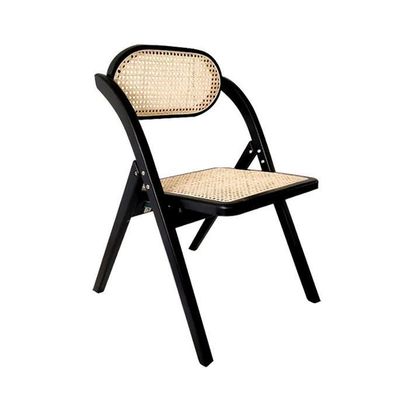 Chaise à manger de style nordique moderne en bois massif et pliable pour le restaurant