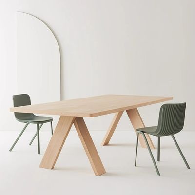 Commercialisation en gros de table à manger en bois simple pour le restaurant maison personnalisée multi-taille tables rectangulaires