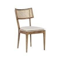 Design de meubles de restaurant moderne en rotin arrière chaise à manger en bois avec revêtement en tissu