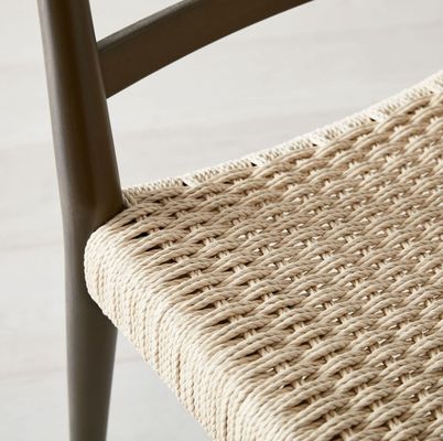 Cadre en bois massif Conception personnalisée Hôtel Vintage Chaise à manger en cordon tissé pour les événements