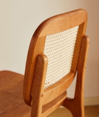 Accueil Meubles modernes tissés en rotin naturel Chaise à manger en bois massif pour hôtel et restaurant