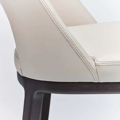 Design moderne personnalisé en bois massif en cuir PU fauteuil de salle à manger pour cafés et restaurants 2023