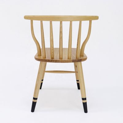 Design moderne style nordique Exquisité de fabrication Windsor Chaise de salle à manger en bois massif pour les meubles de restaurant