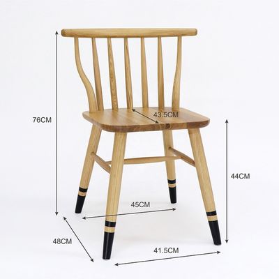 Design moderne style nordique Exquisité de fabrication Windsor Chaise de salle à manger en bois massif pour les meubles de restaurant