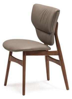 Meubles de salle à manger modernes Chaise en bois en cuir rembourrée dans un design traditionnel et une couleur personnalisée