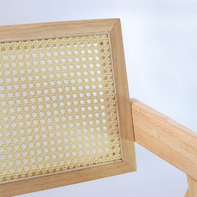 Service OEM W46*D47*H91CM Meubles en bois nordique dossier en rotin rembourrés Chaises de salle à manger en bois massif pour hôtel et restaurant
