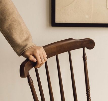 Pas de fauteuil de cuisine en bois massif de style nordique de luxe parfait pour la salle à manger