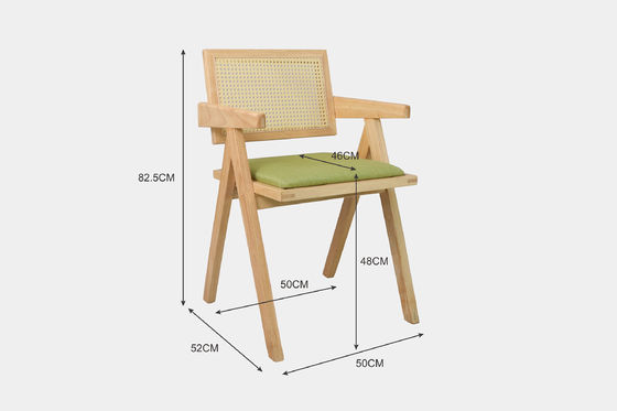 Meubles d'hôtel et de restaurant chauds en bois massif nordique Chaises à manger avec dossier en rotin rembourrée en forte demande