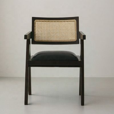 Design spécifique de chaise à manger Meubles pour la maison Chaise en rotin avec emballage du courrier et bois massif rembourrée