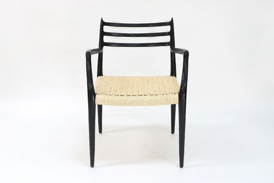 Chaise à bras en bois de style japonais en papier tissé chaise à manger en corde de style industriel japonais nordique pour les meubles de maison