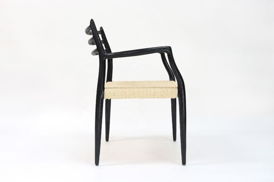 Chaise à bras en bois de style japonais en papier tissé chaise à manger en corde de style industriel japonais nordique pour les meubles de maison