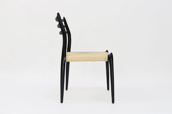 Chaise en bois massif sans bras Comfort Salle à manger Salle de séjour Chaise en corde Meubles sans pliage