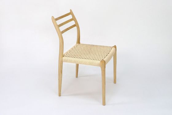 Chaise en bois massif sans bras Comfort Salle à manger Salle de séjour Chaise en corde Meubles sans pliage